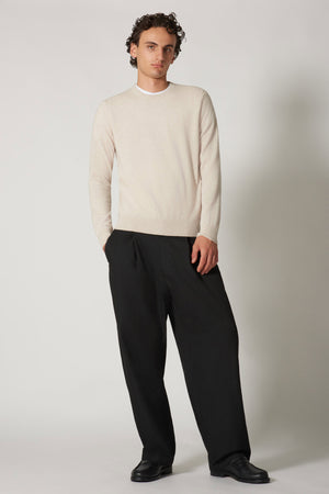 Maglia Girocollo in Puro Cashmere Turchese