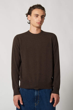 Maglia Girocollo in Puro Cashmere Mocha