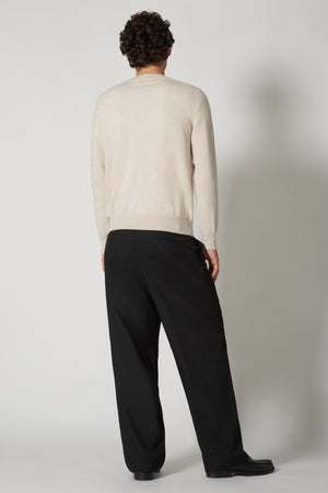 Maglia Girocollo in Puro Cashmere Avena