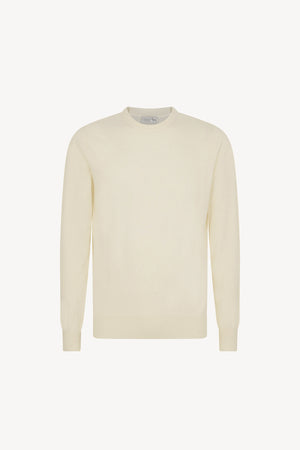 Ivory Pure Cashmere Round Neck Pullover