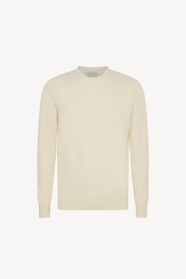 Ivory Pure Cashmere Round Neck Pullover