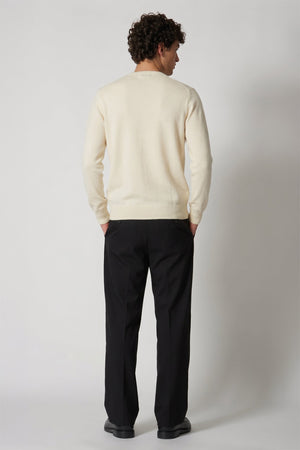 Ivory Pure Cashmere Round Neck Pullover