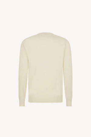 Ivory Pure Cashmere Round Neck Pullover