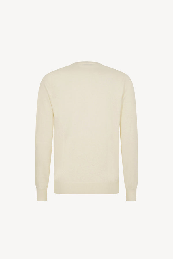 Ivory Pure Cashmere Round Neck Pullover