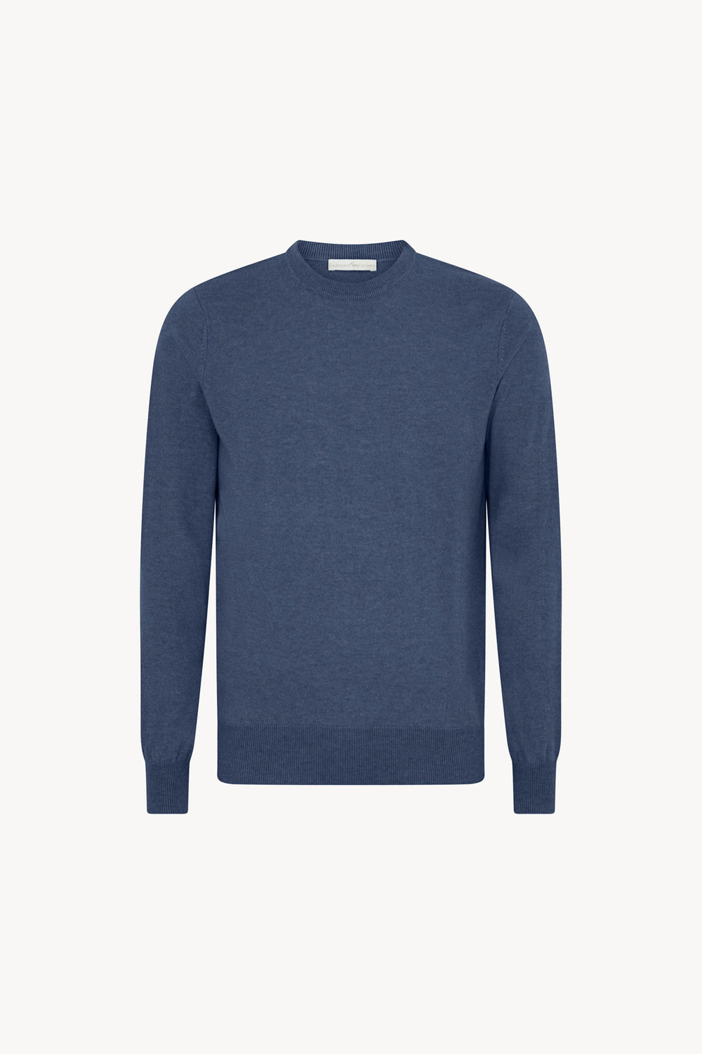 Maglia Girocollo in Puro Cashmere Denim Scuro