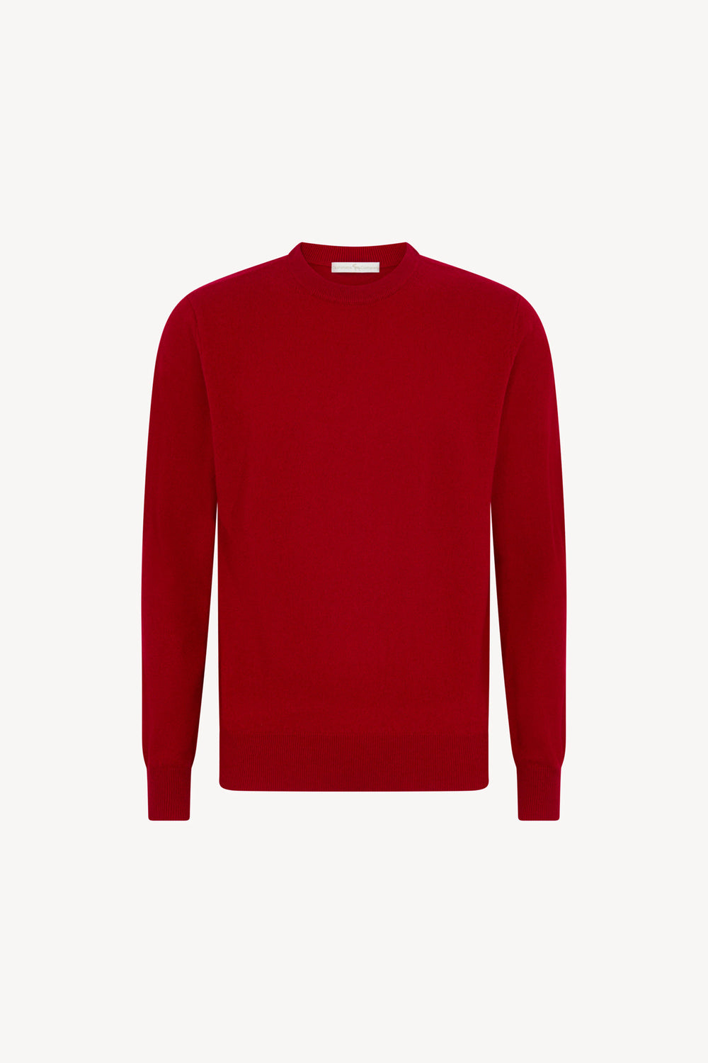 Maglia Girocollo in Puro Cashmere Rubino