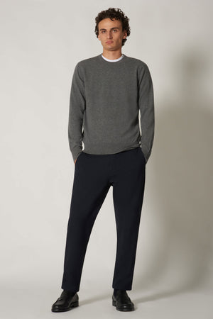 Maglia Girocollo in Puro Cashmere Flanella