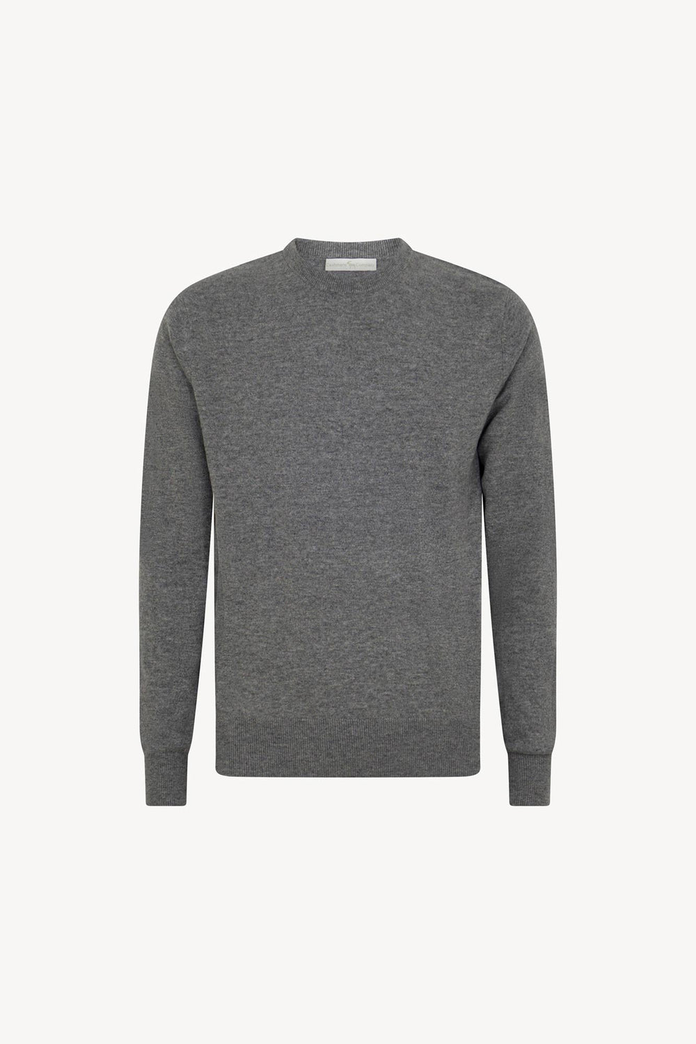 Maglia Girocollo in Puro Cashmere Silver