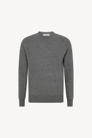 Maglia Girocollo in Puro Cashmere Silver