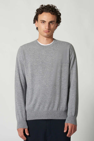 Maglia Girocollo in Puro Cashmere Silver