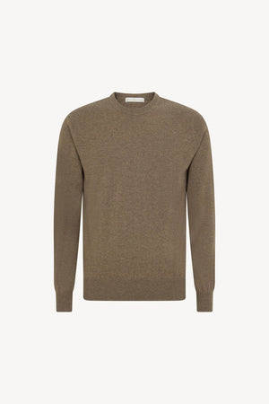Maglia Girocollo in Puro Cashmere Dune