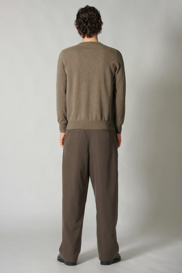 Maglia Girocollo in Puro Cashmere Dune