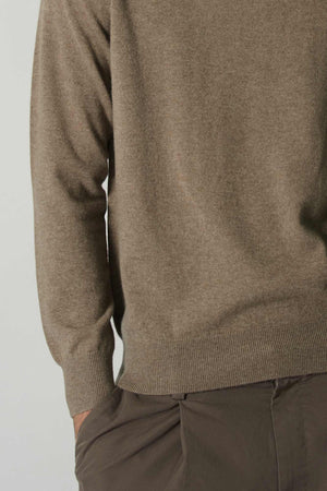 Maglia Girocollo in Puro Cashmere Dune