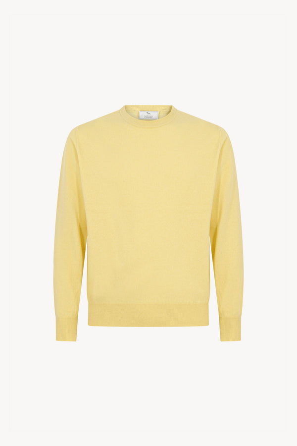 Maglia Girocollo in Puro Cashmere Vanilla