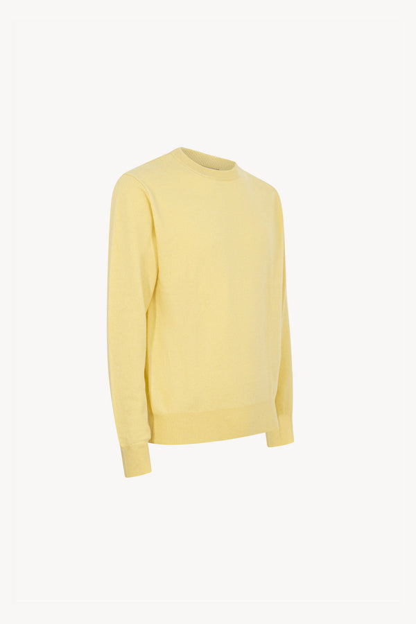 Maglia Girocollo in Puro Cashmere Vanilla