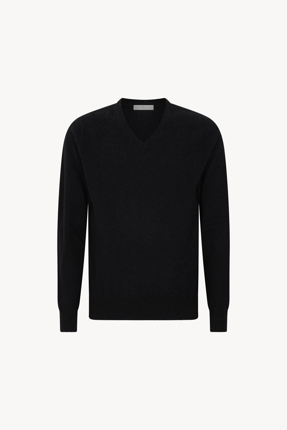 Black Pure Cashmere V-Neck Pullover
