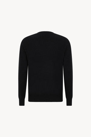 Black Pure Cashmere V-Neck Pullover