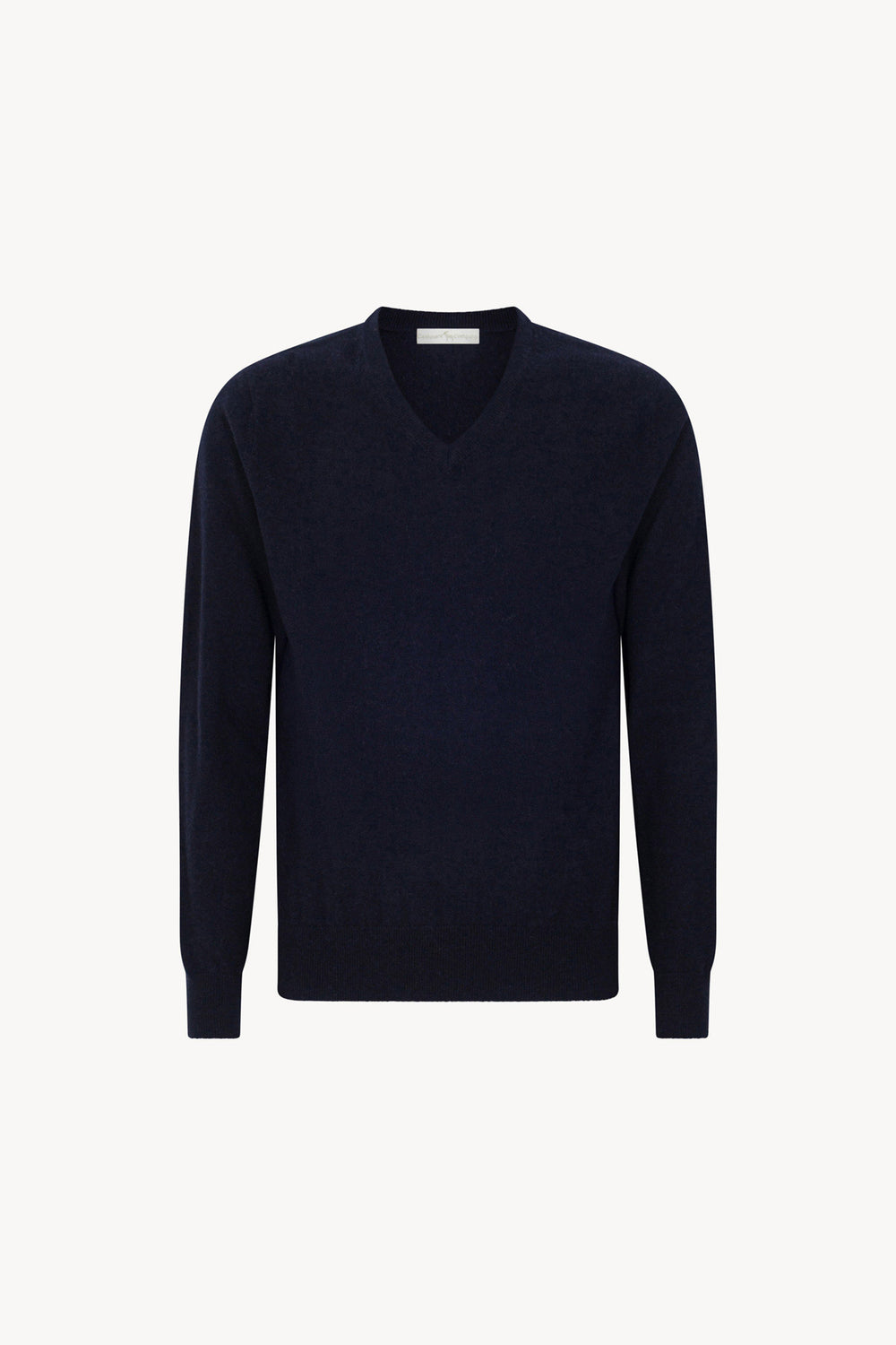 Maglia Scollo a V in Puro Cashmere Navy
