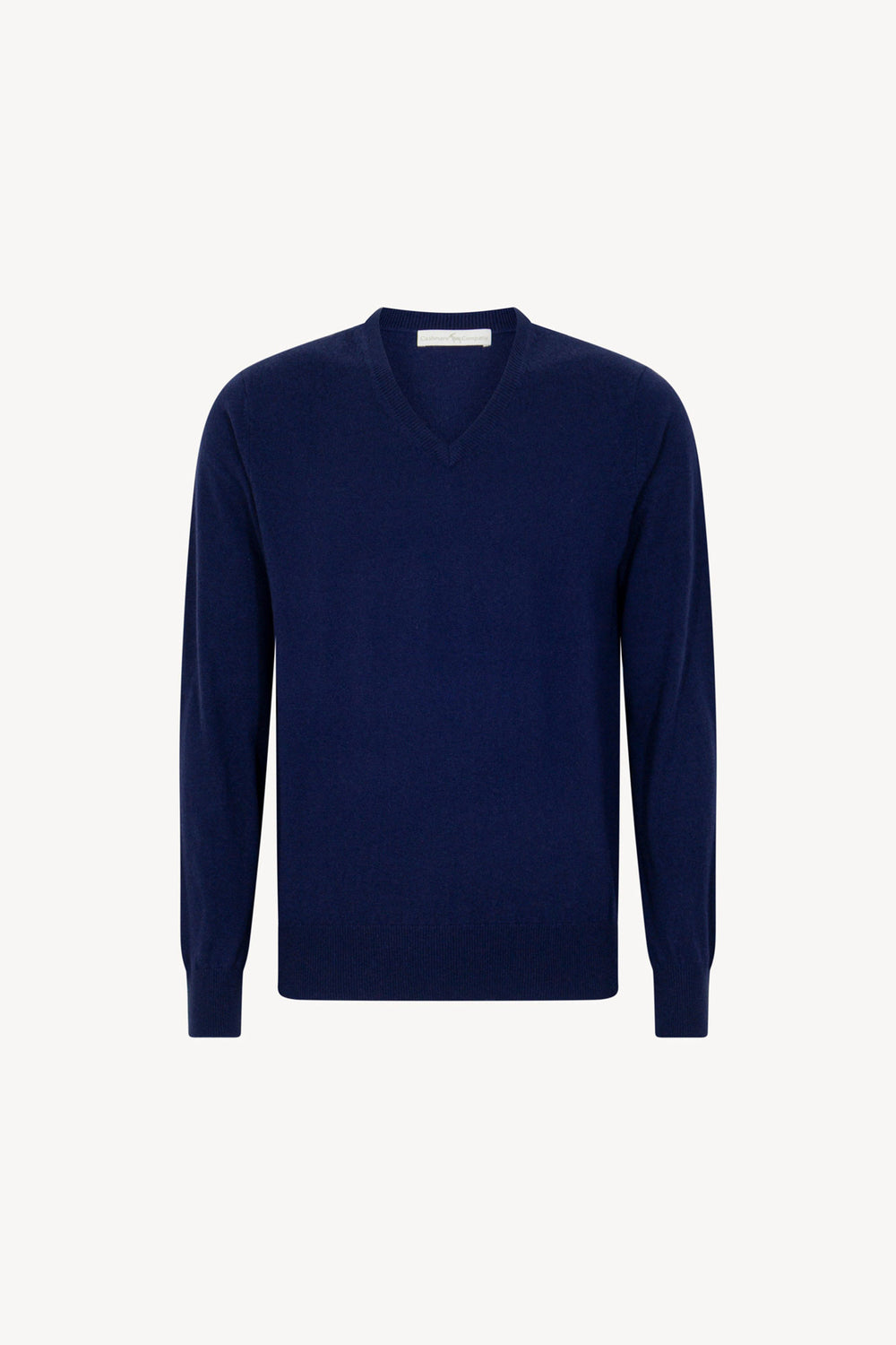 Maglia Scollo a V in Puro Cashmere Ink Blue