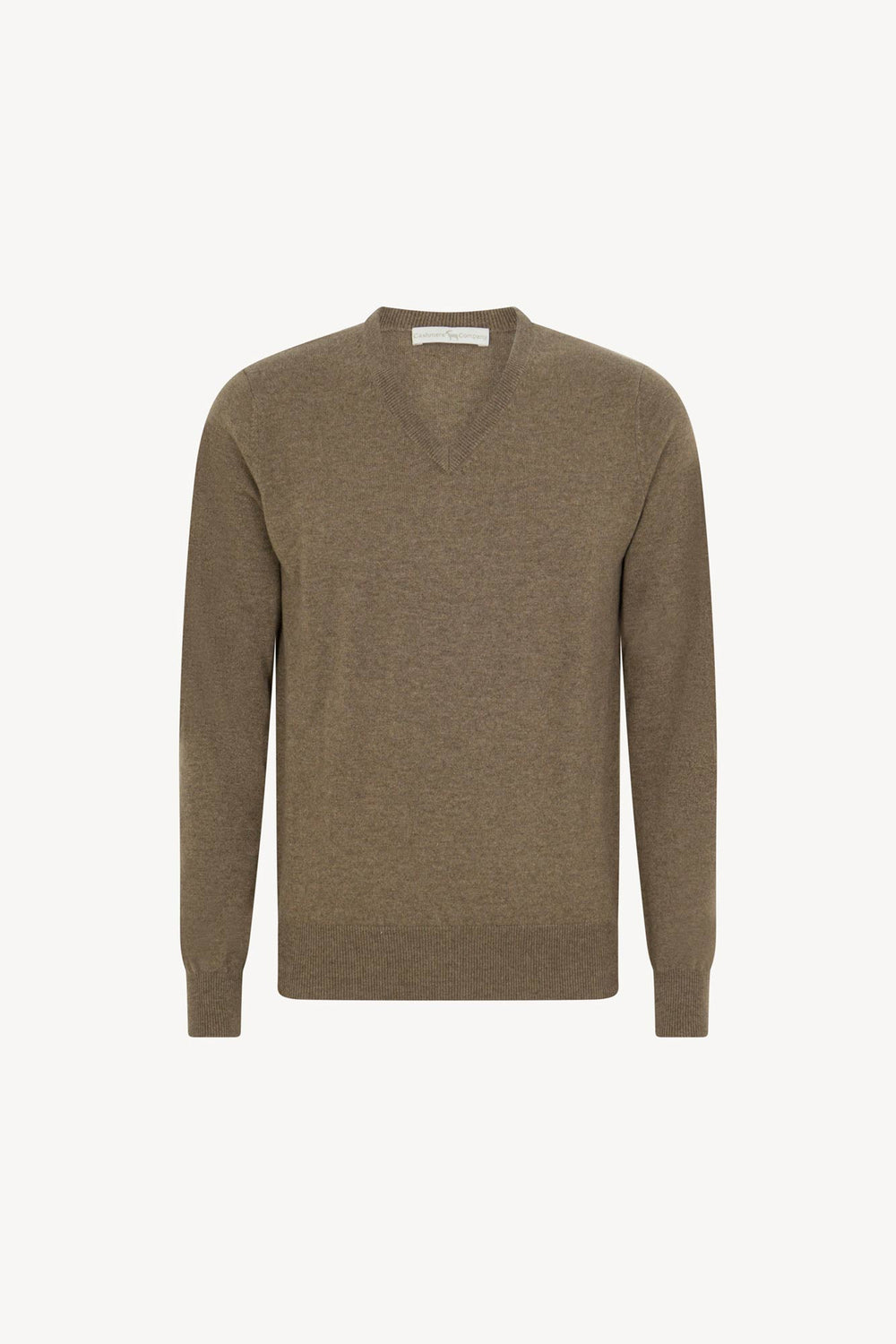 Maglia Scollo a V in Puro Cashmere Dune