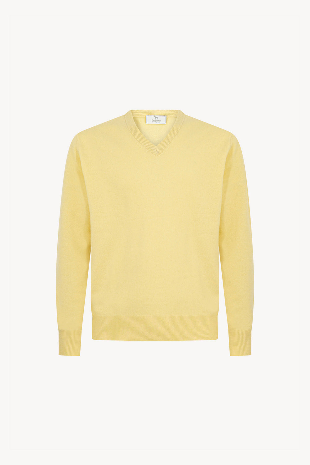 Maglia Scollo a V in Puro Cashmere Vanilla