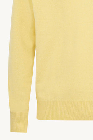 Maglia Scollo a V in Puro Cashmere Vanilla