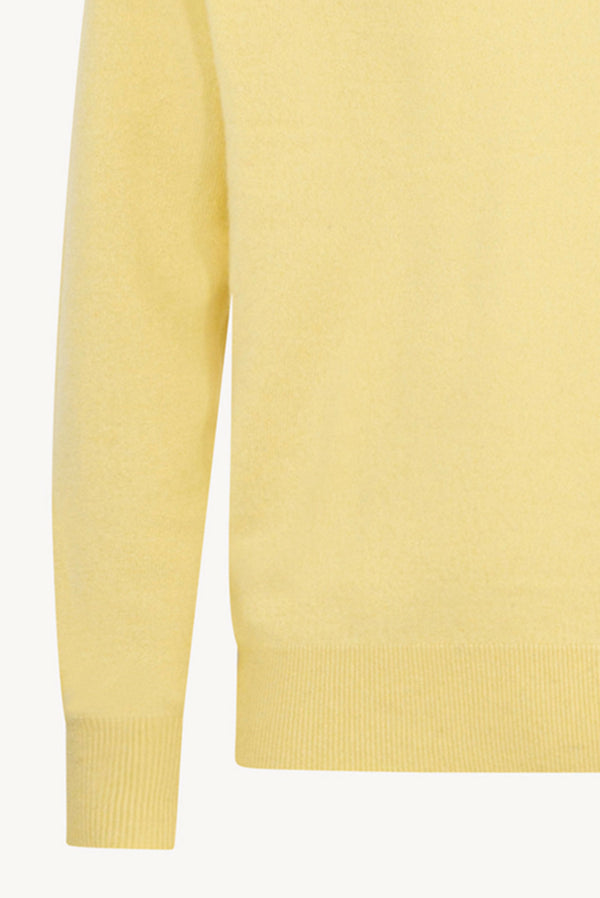 Maglia Scollo a V in Puro Cashmere Vanilla