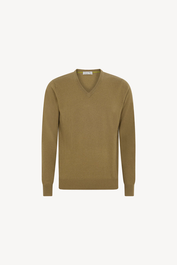 Pull Scollo V Puro Cashmere
