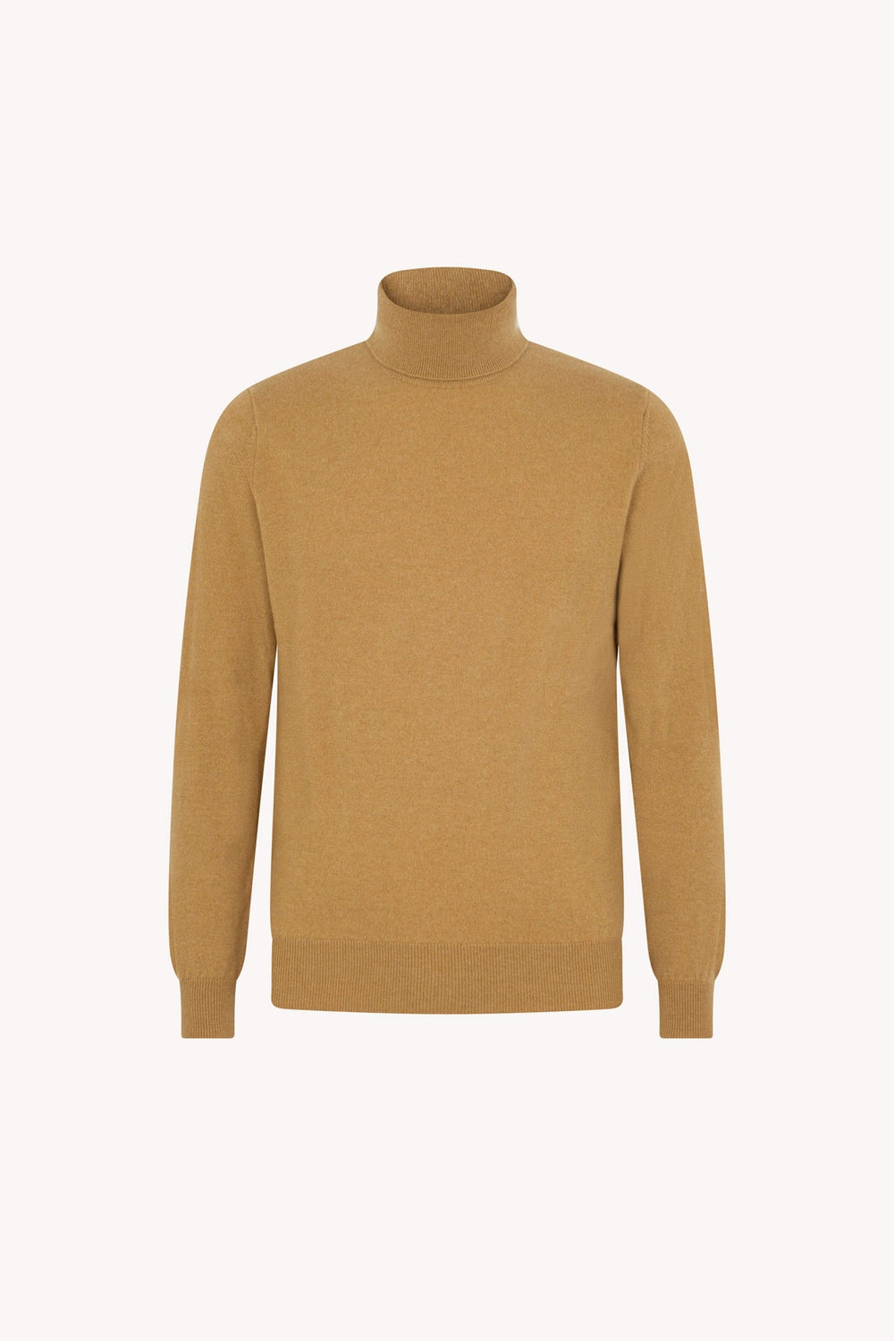 Camel Pure Cashmere Turtleneck Pullover
