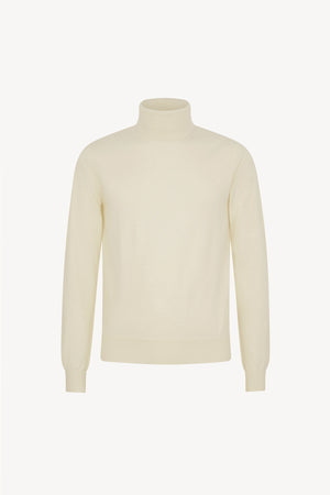 Ivory Pure Cashmere Turtleneck Pullover