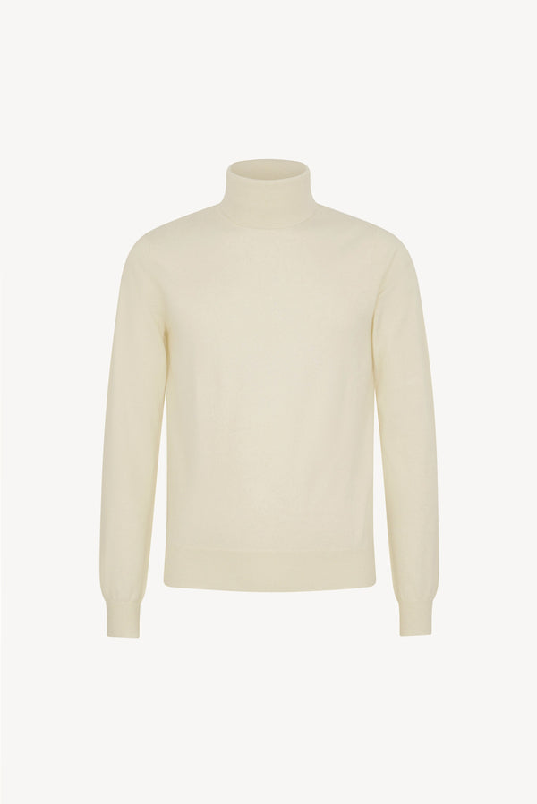 Ivory Pure Cashmere Turtleneck Pullover