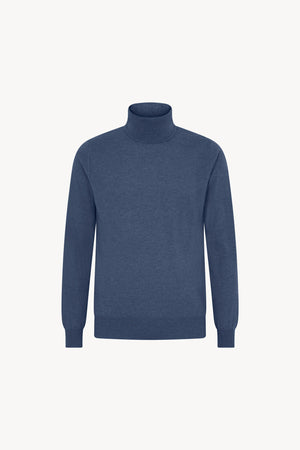 Dolcevita in Puro Cashmere Denim Scuro