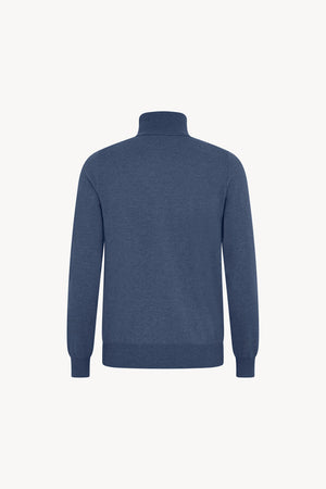 Dolcevita in Puro Cashmere Denim Scuro