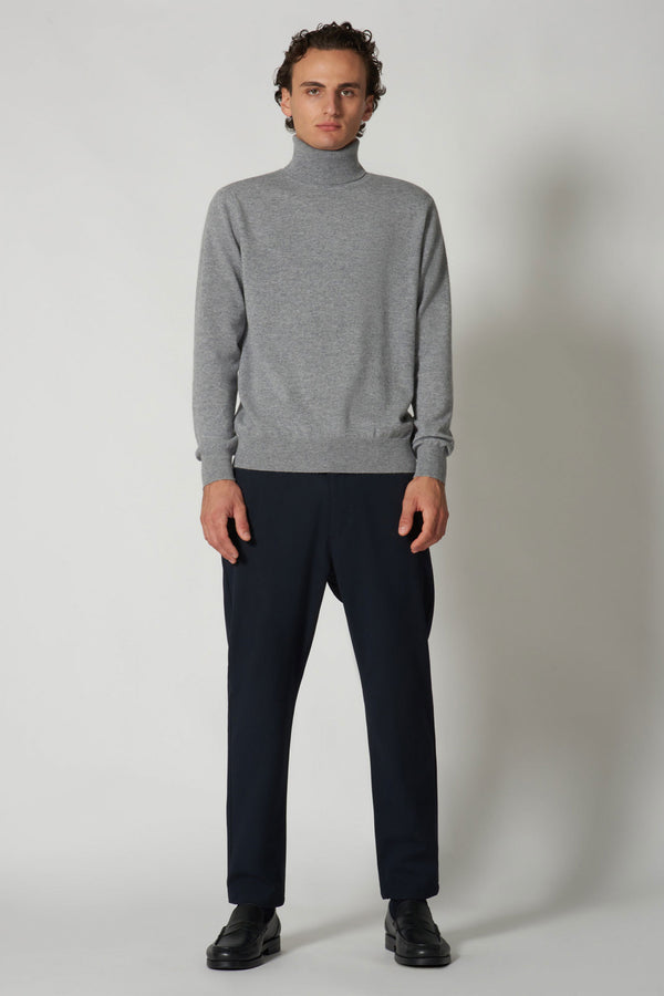 Dolcevita in Puro Cashmere Denim Scuro