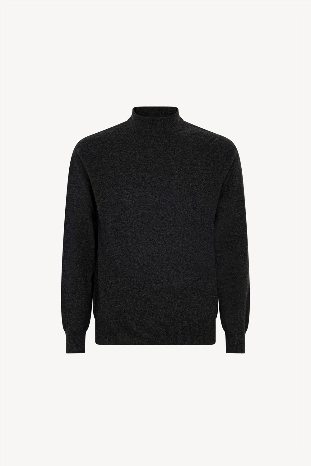 Maglia a Lupetto in Puro Cashmere Almost Black