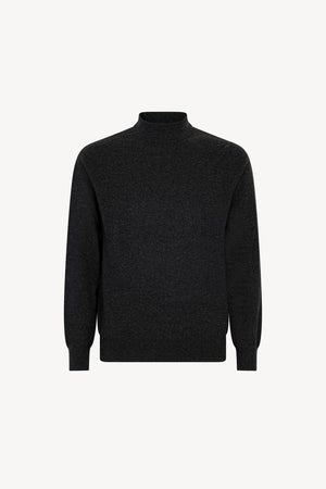 Maglia a Lupetto in Puro Cashmere Almost Black