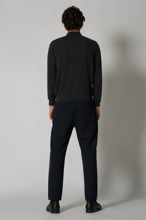 Maglia a Lupetto in Puro Cashmere Almost Black