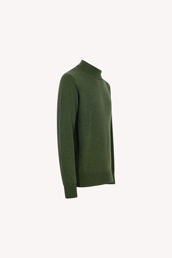 Maglia a Lupetto in Puro Cashmere Loden