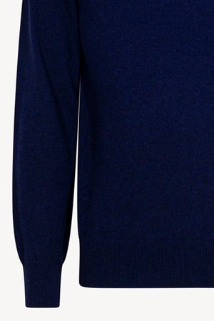 Maglia a Lupetto in Puro Cashmere Ink Blue