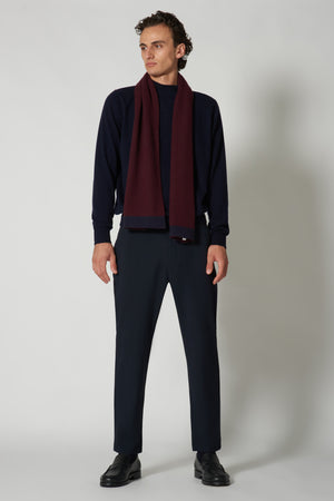 Maglia a Lupetto in Puro Cashmere Denim Scuro