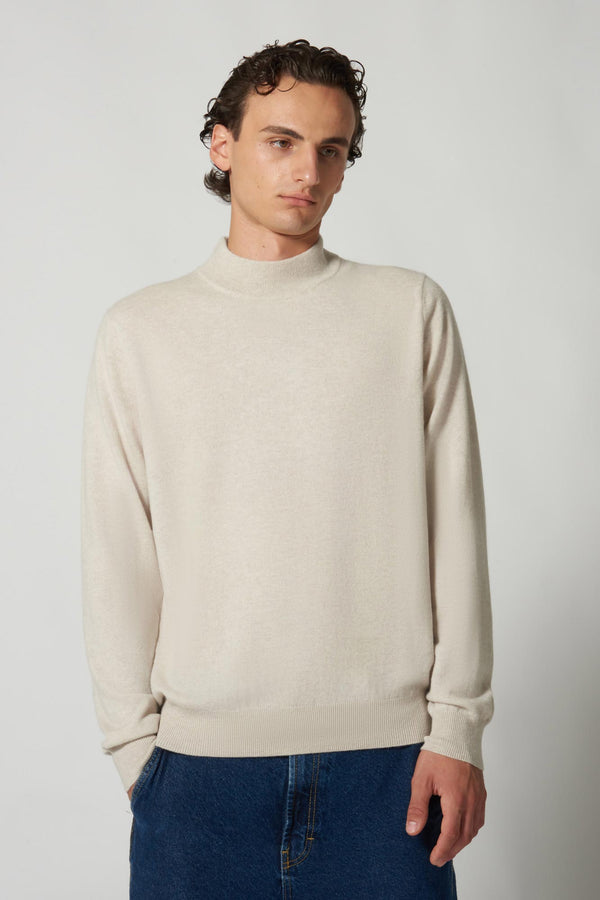 Maglia a Lupetto in Puro Cashmere Dune