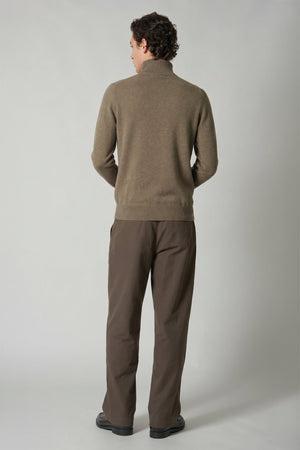 Dune Pure Cashmere Mock Neck Pullover with Zip