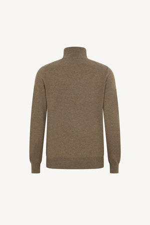 Dune Pure Cashmere Mock Neck Pullover with Zip