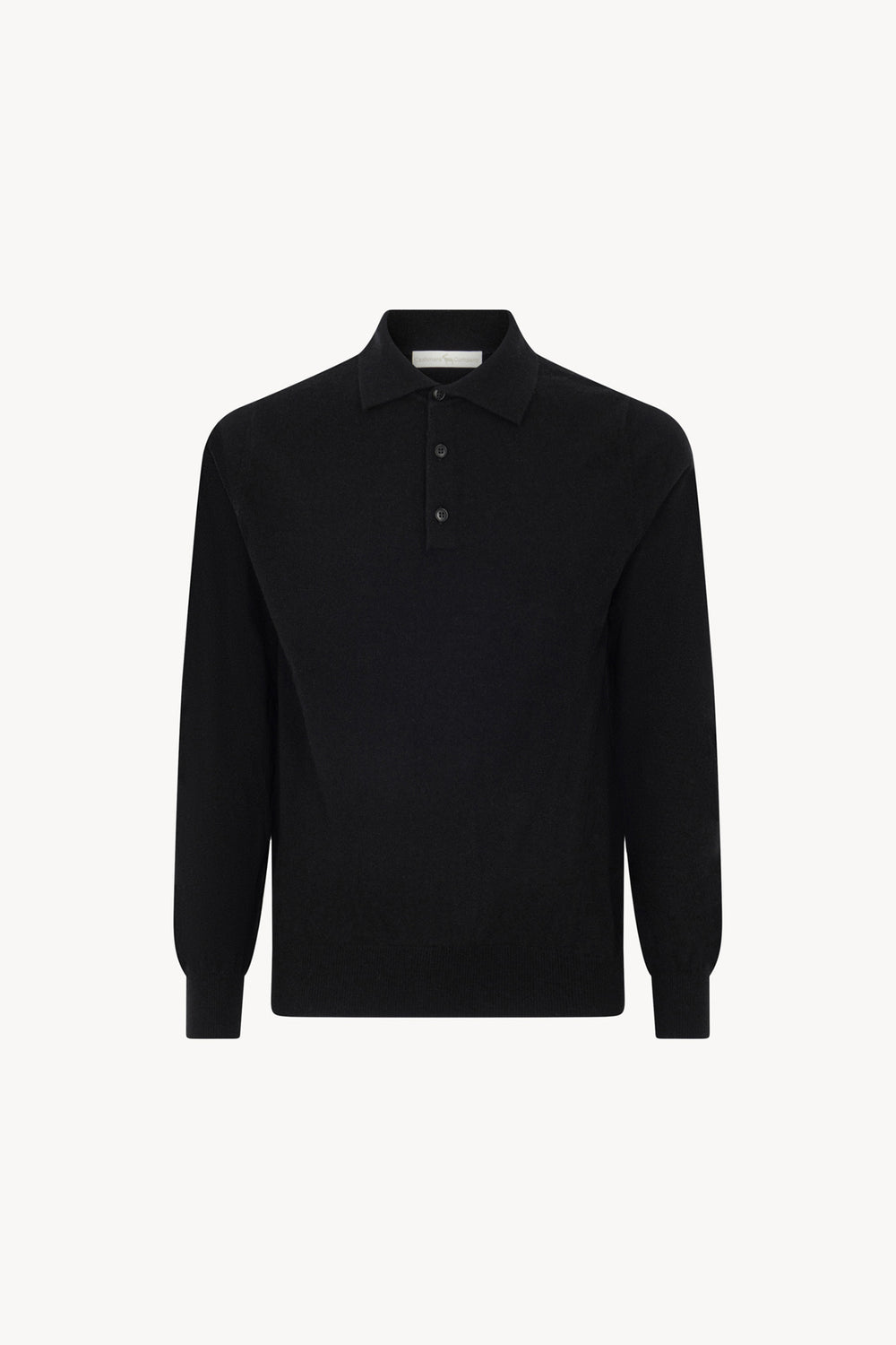 Black Pure Cashmere Polo Shirt