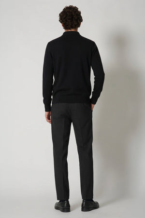 Black Pure Cashmere Polo Shirt