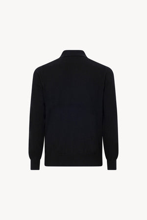 Black Pure Cashmere Polo Shirt