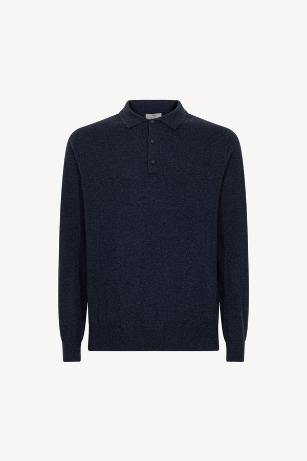 Polo in Puro Cashmere Oceano