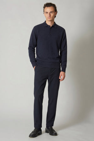 Polo in Puro Cashmere Oceano