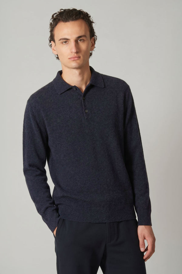 Polo in Puro Cashmere Oceano