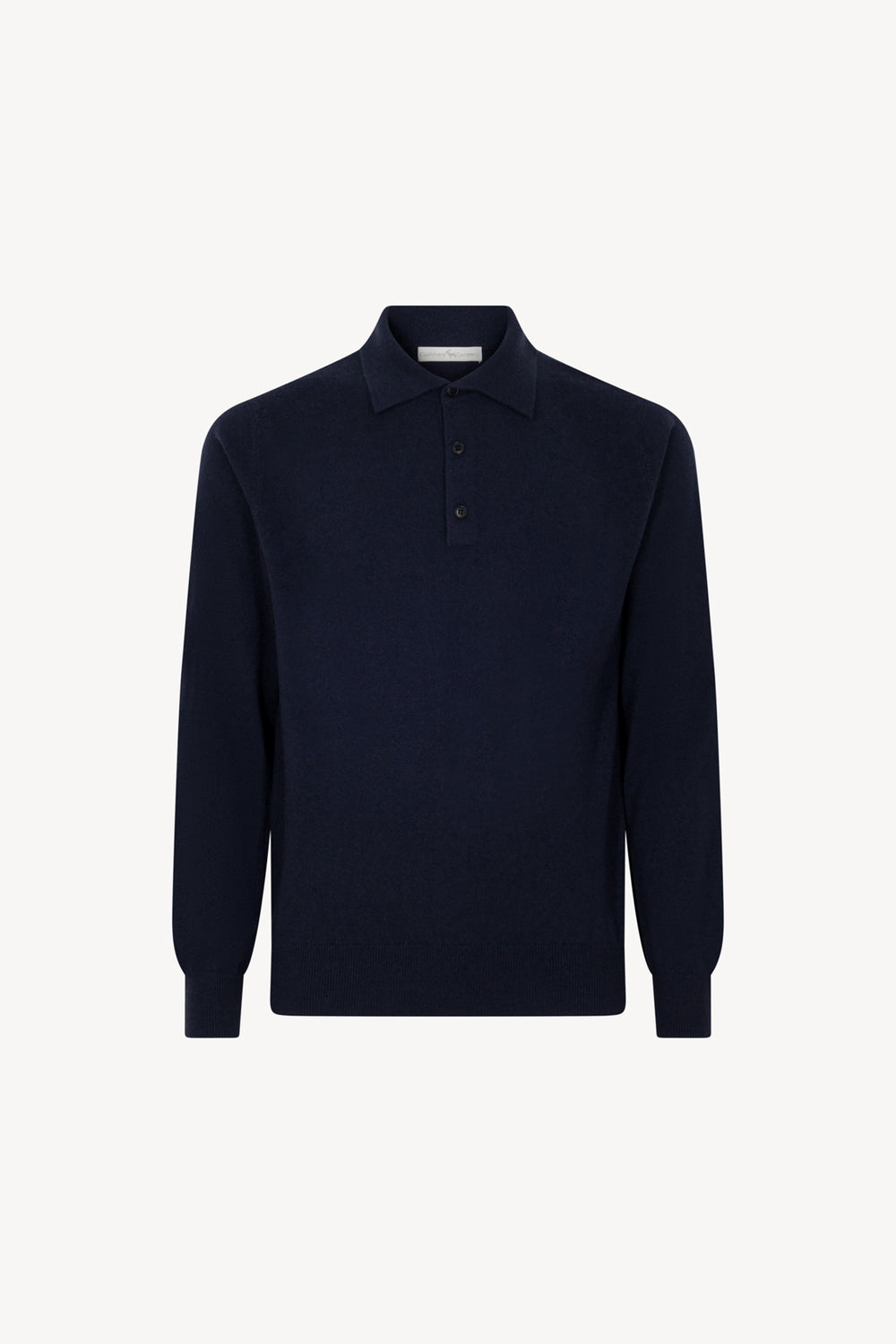 Navy Pure Cashmere Polo Shirt